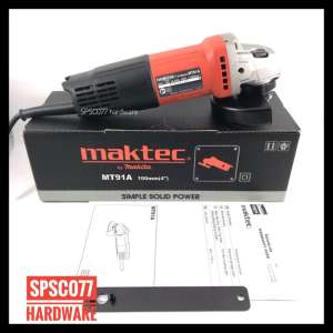 MAKTEC เจียรไฟฟ้า 4 นิ้ว สวิทช์ท้าย รุ่น MT91A (สีแดง)