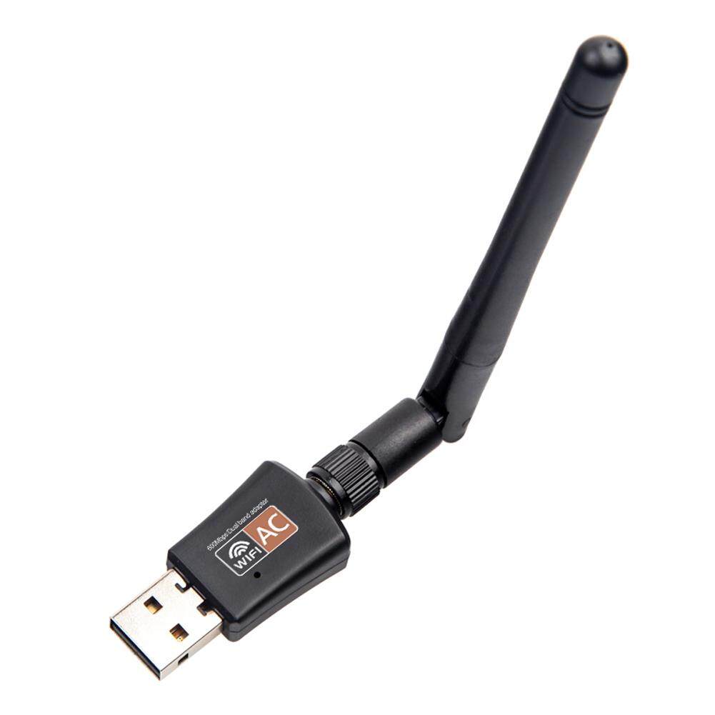 อะแดปเตอร์ Wi-Fi สำหรับพีซี USB ระบบเครือข่ายไร้สายแบบสองย่าน 5GHz 600Mbps พร้อมเสาอากาศ 802.11ac