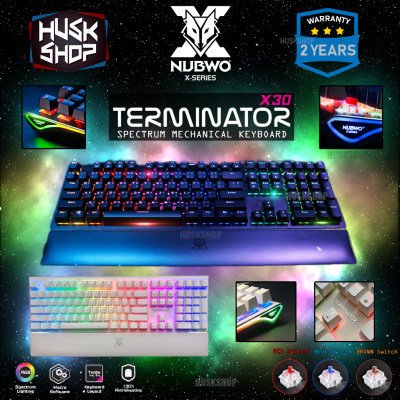คีบอร์ดเกมมิ่ง Nubwo Termination X30 Spectrum Mechanical Keyboard Blue / Brown / Red Switch ประกัน 2ปี