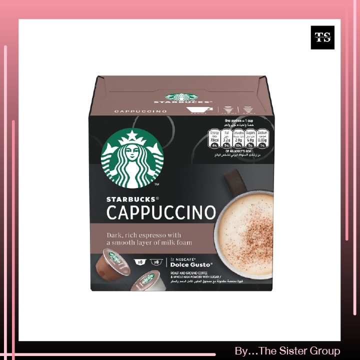 Starbucks Cappuccino Capsule Coffee EXP 08/01/2022 สตาร์บัคส์ คาปูชิโน่ กาแฟแคปซูล สำหรับ Dolce Gusto