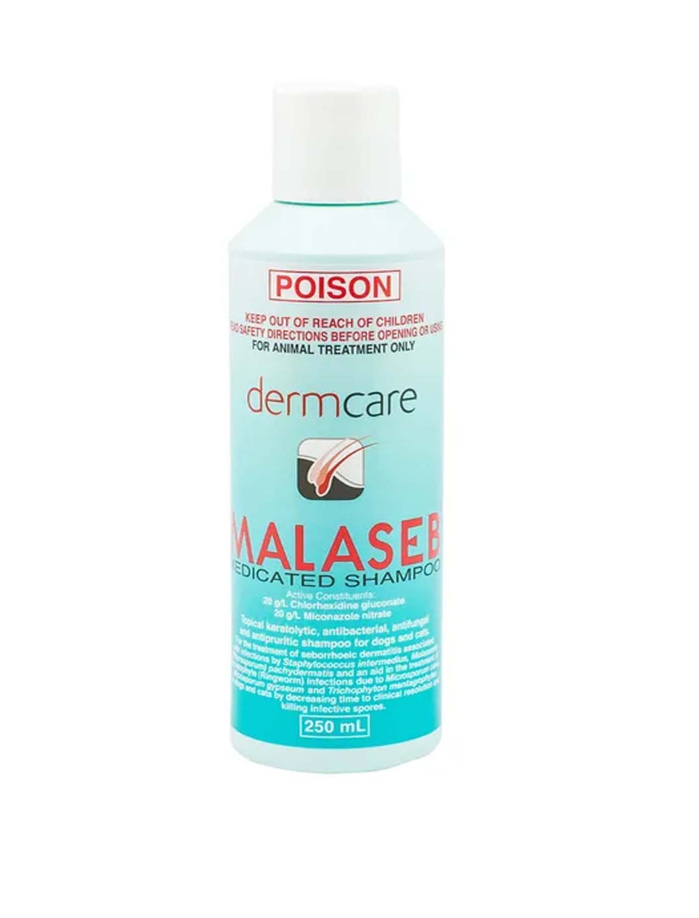 Dermcare Malaseb Shampoo แชมพูรักษาเชื้อรา เชื้อยีสต์ สำหรับสุนัขและแมว
