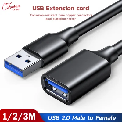 Caravan Crew USB Female to Male 1M 2M 3M USB Extension Cord Data Cord USB 2.0 Cable