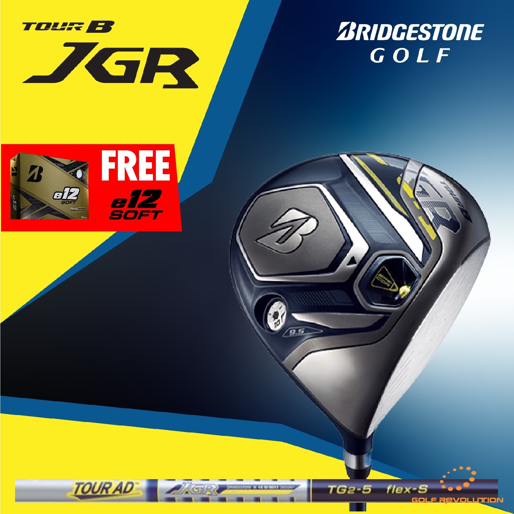หัวไม้ Bridgestone golf - NEW Tour B JGR driver with original TG2-5 carbon shaft