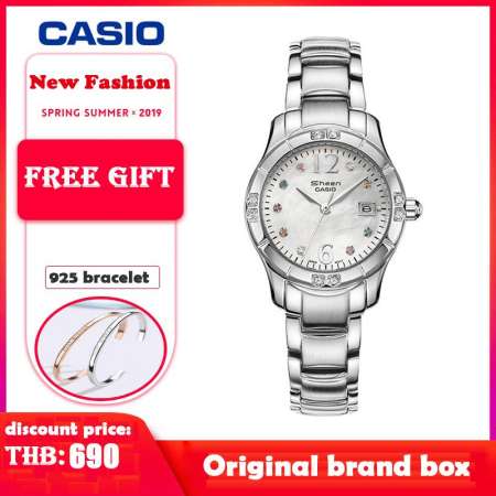Casio SHN-4019DP-4A Womens Sprinkled Bezel Metal Fashion Pink Dial Watch Casio SHN-4019DP-4A Womens Sprinkled Bezel Metal Fashion Pink Dial Watch