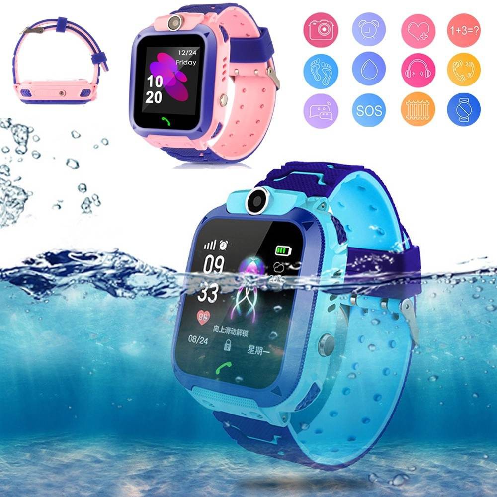 smartwatch smartwatch2019 สมาร์ทวอทช์2019 ️ราคาต่ำสุด️ Kids smart watch นาฬิกาเด็ก ใส่ซิมโทรฯได้ พร้อม GPS กันน้ำ IP67 (จมน้ำได้) ติดตามตำแหน่ง และไฟฉาย Q12B โปรโมชั่น ราคาถูก