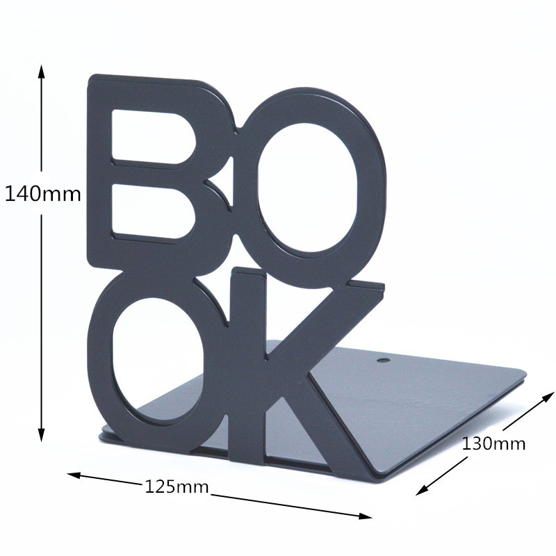 Colourful Heavy Duty Metal Book Ends Letter Style Bookends Office