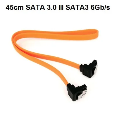 [พร้อมส่ง] สาย SATA ยาว 45CM SATA ELBOW SERIAL PORT WITH SNAP SATA 3.0 III SATA3 6GB / S SSD HARD DRIVE DATA DOUBLE RIGHT ANGLE