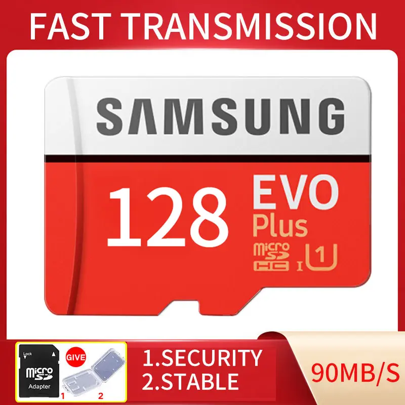 ภาพสินค้าCOD Micro SD Cards Samsung Memory card EVO PLUS 32GB/64GB/128GB/256GB Class 10 U3 แถม Adapter จากร้าน Better Mall 1610502128 บน Lazada ภาพที่ 1