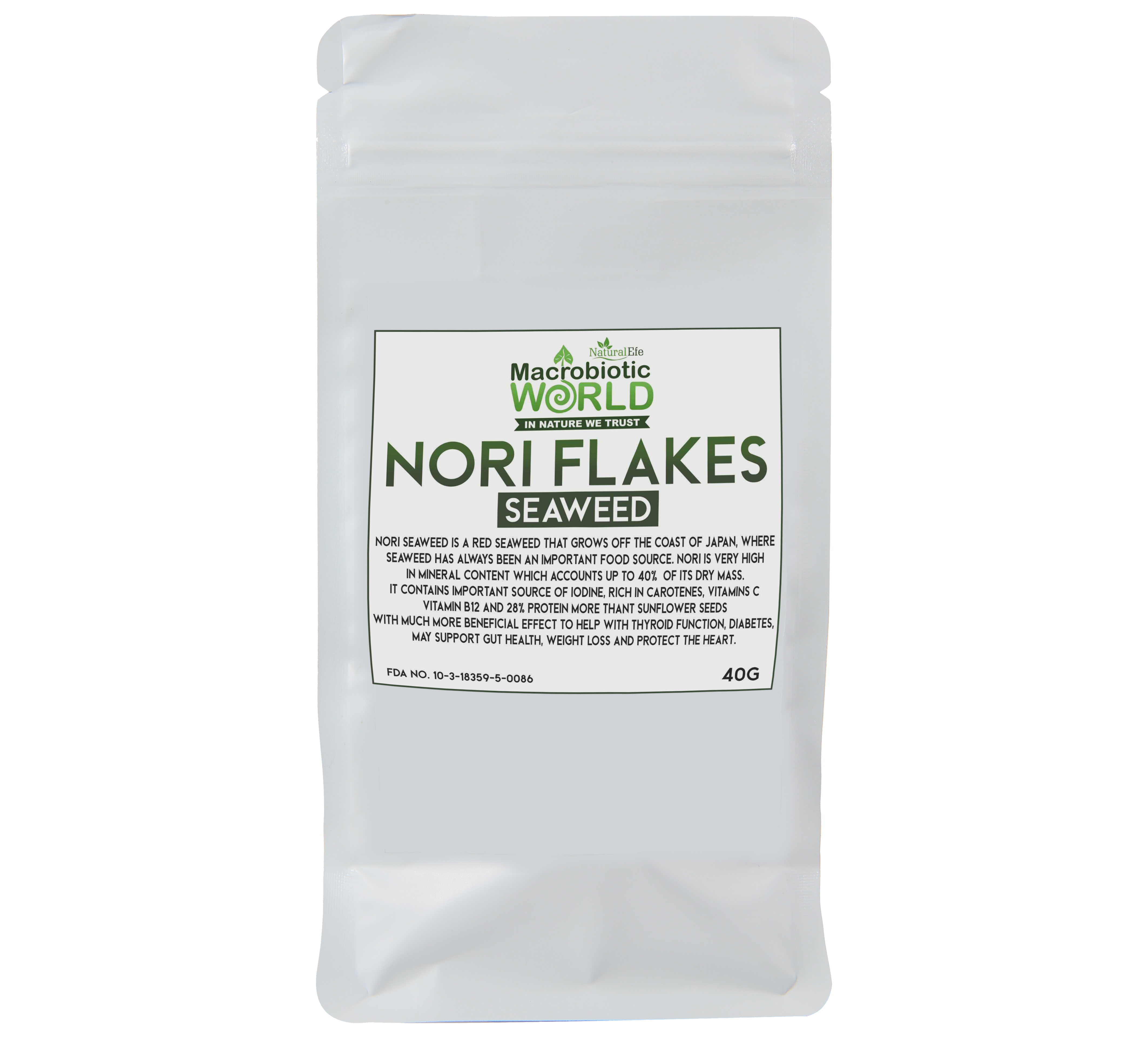 Natural Efe | Nori Flakes | สาหร่ายทะเล 40g