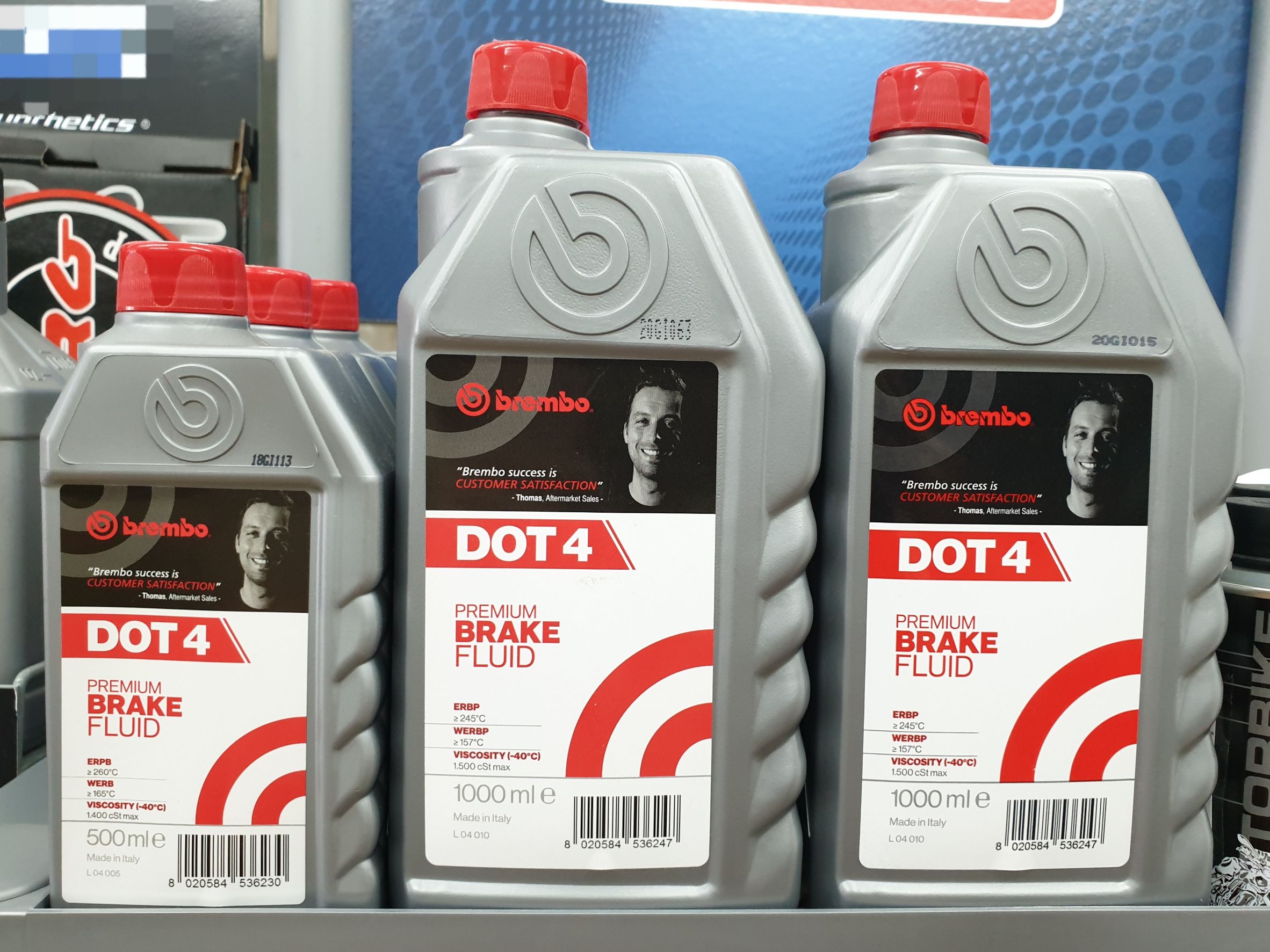 น้ำมันเบรค BREMBO DOT 4 ขนาด 500ml และ 1,000ml