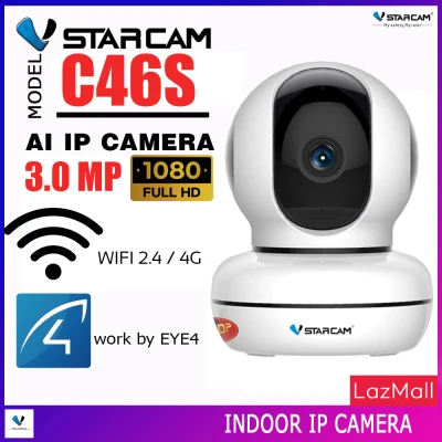 Vstarcam กล้องวงจรปิด IP Camera 3.0MP มีระบบ AI รุ่น C46S 1080P By.SHOP-Vstarcam