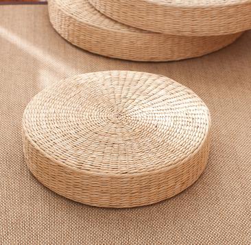 40cm Tatami Cushion Round Straw Weave Handmade Pillow Floor Yoga Chair Seat Mat 1pcs