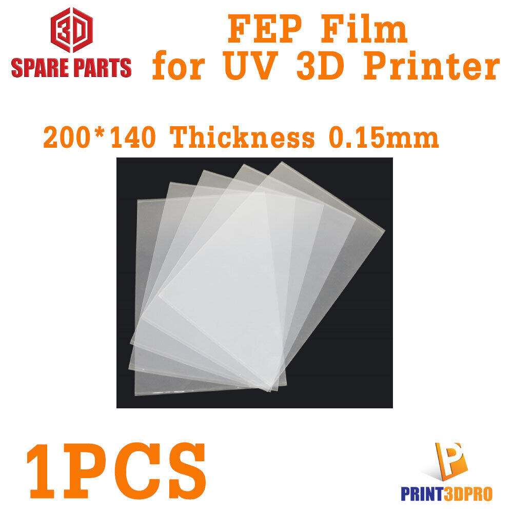 FEP Film for UV 200*140mm Thickness 0.15mm 3D Printer High Transmittance Strength DLP LCD SLA Resin,
