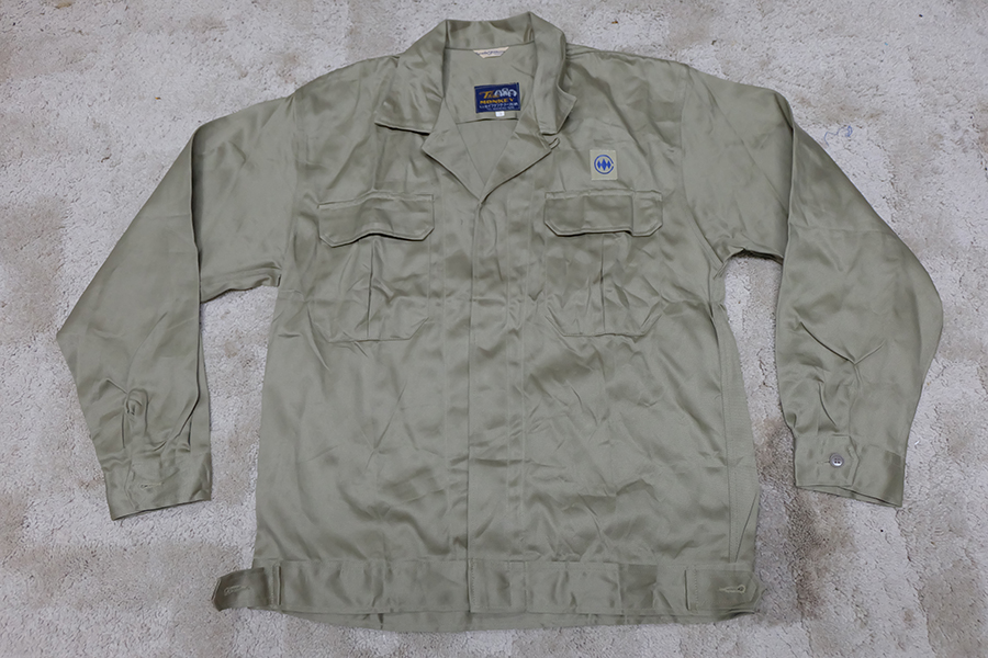 เสื้อช็อป เสื้อช่าง เสื้อช็อปช่าง​ เสื้อทำงาน เสื้อยูนิฟอร์ม​ uniform​ work​ ​shirt มือ 1 ของญี่ปุ่น ไซส์ 3 เทียบ L
