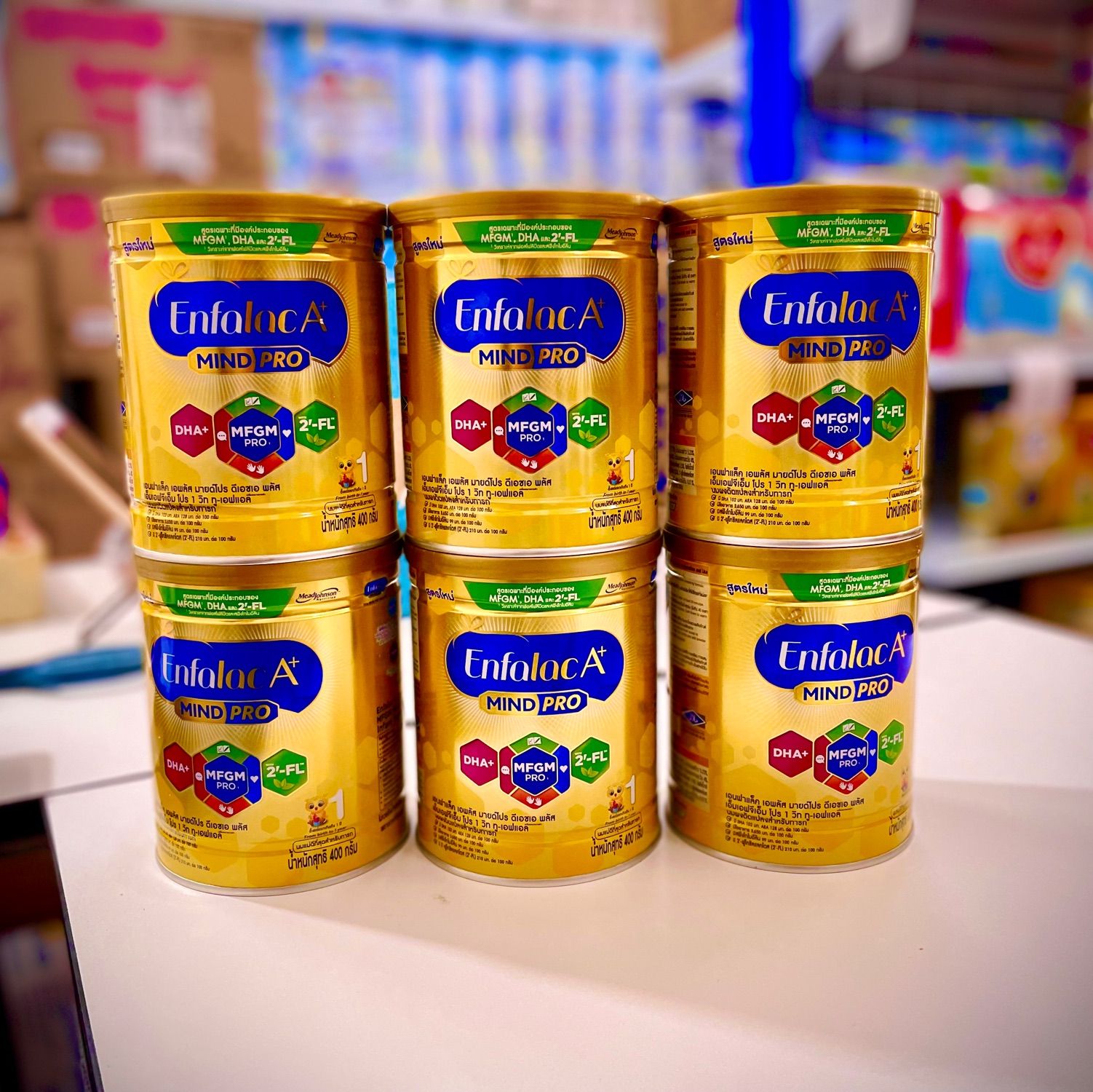 Enfalac A+เอนฟาแลคเอพลัส สูตร ขนาด400 กรัมแพ็ค กระป๋อง exp 03