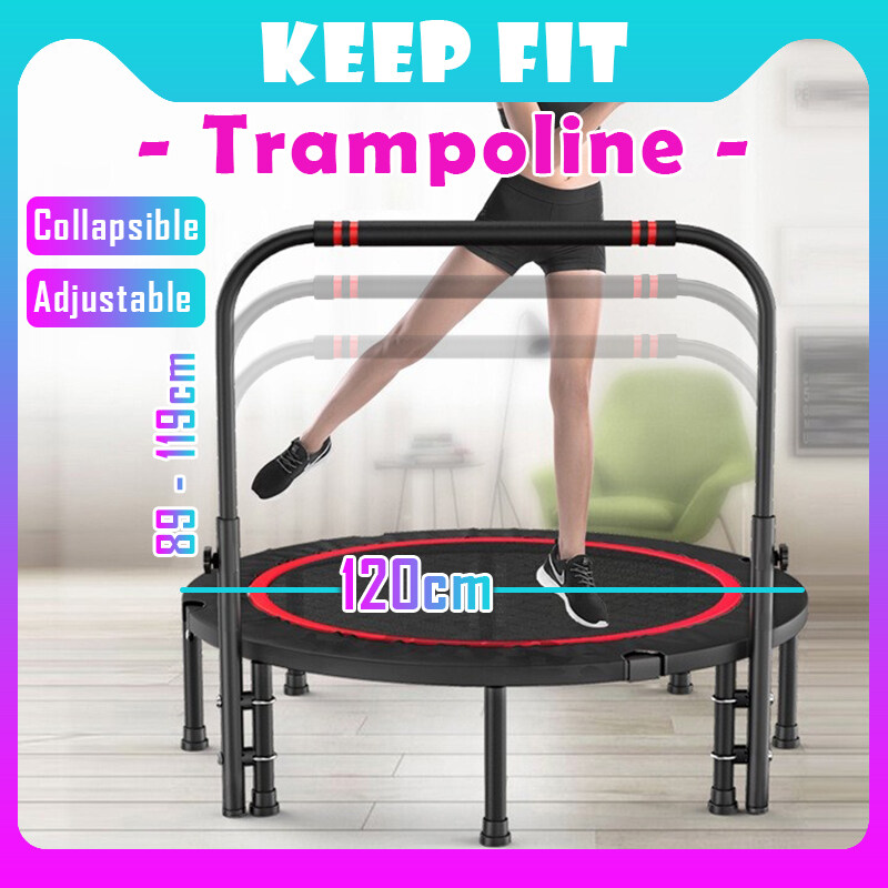 KEEP FIT แทรมโพลีน แทมโพลีน 48 นิ้ว เตียงกระโดดรุ่นเดียวกันกับยิม รับน้ำหนักได้มาก เสียงเงียบ เตียงกระโดด trampoline รุ่นอัพเกรด เตียงกระโดด สี