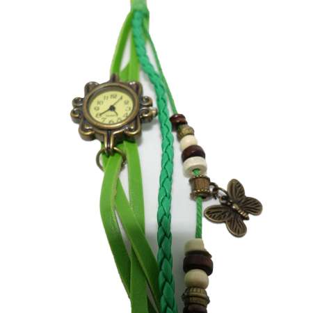 นาฬิกาแฟชั่น vintage watch Fancy Girls Butterfly สีส้ม