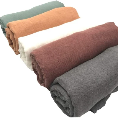 Muslin 70 Bamboo Baby Blanket 120x120cm Soft Newborn Blankets 2 Layers Bath Gauze Infant Swaddle Wrap Sleepsack Stroller Cover