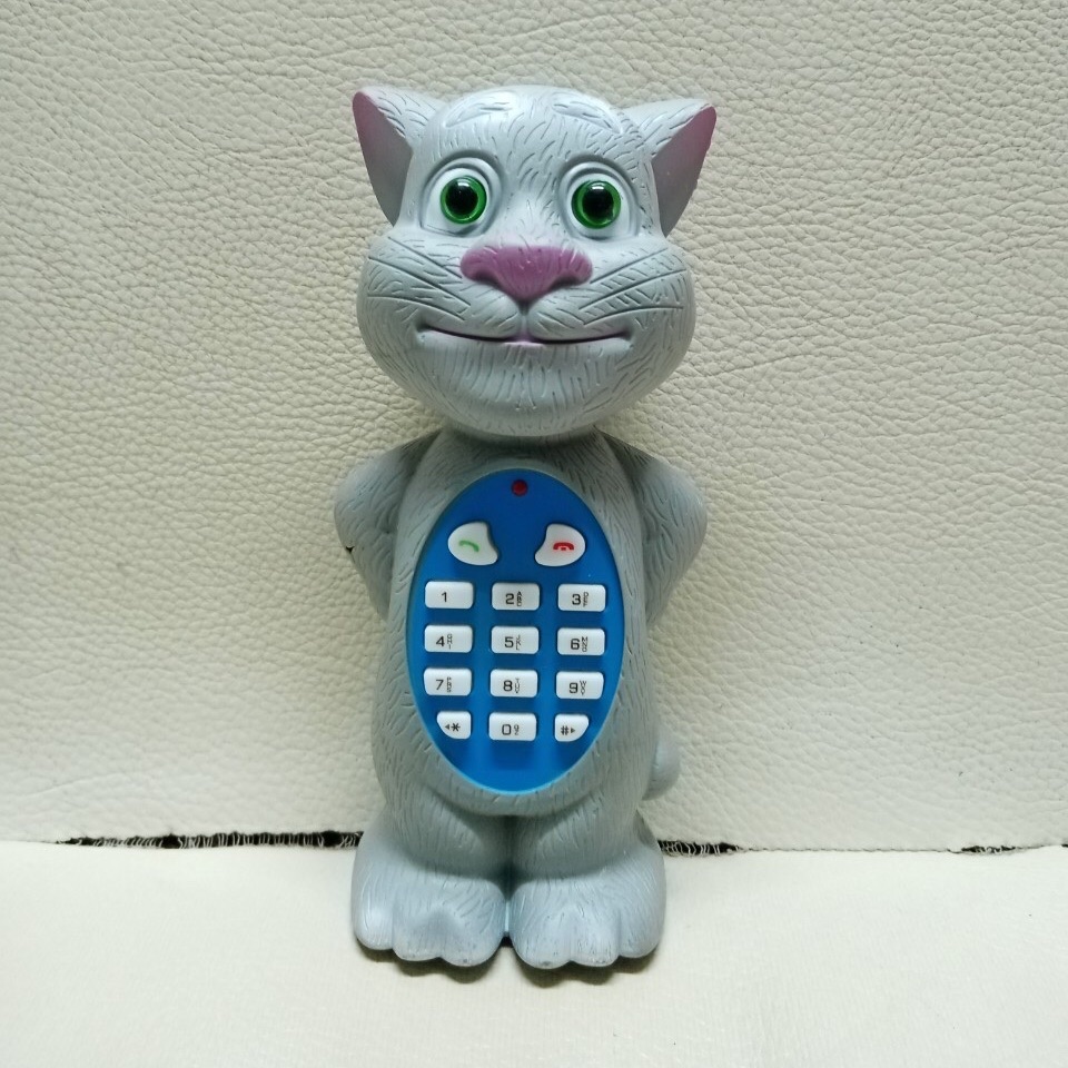 โทรศัพท์มือถือของเล่น โทรศัพท์รูปแมว พร้อมถ่านสำหรับเด็ก อิเล็กทรอนิกส์​ 1​ชิ้น