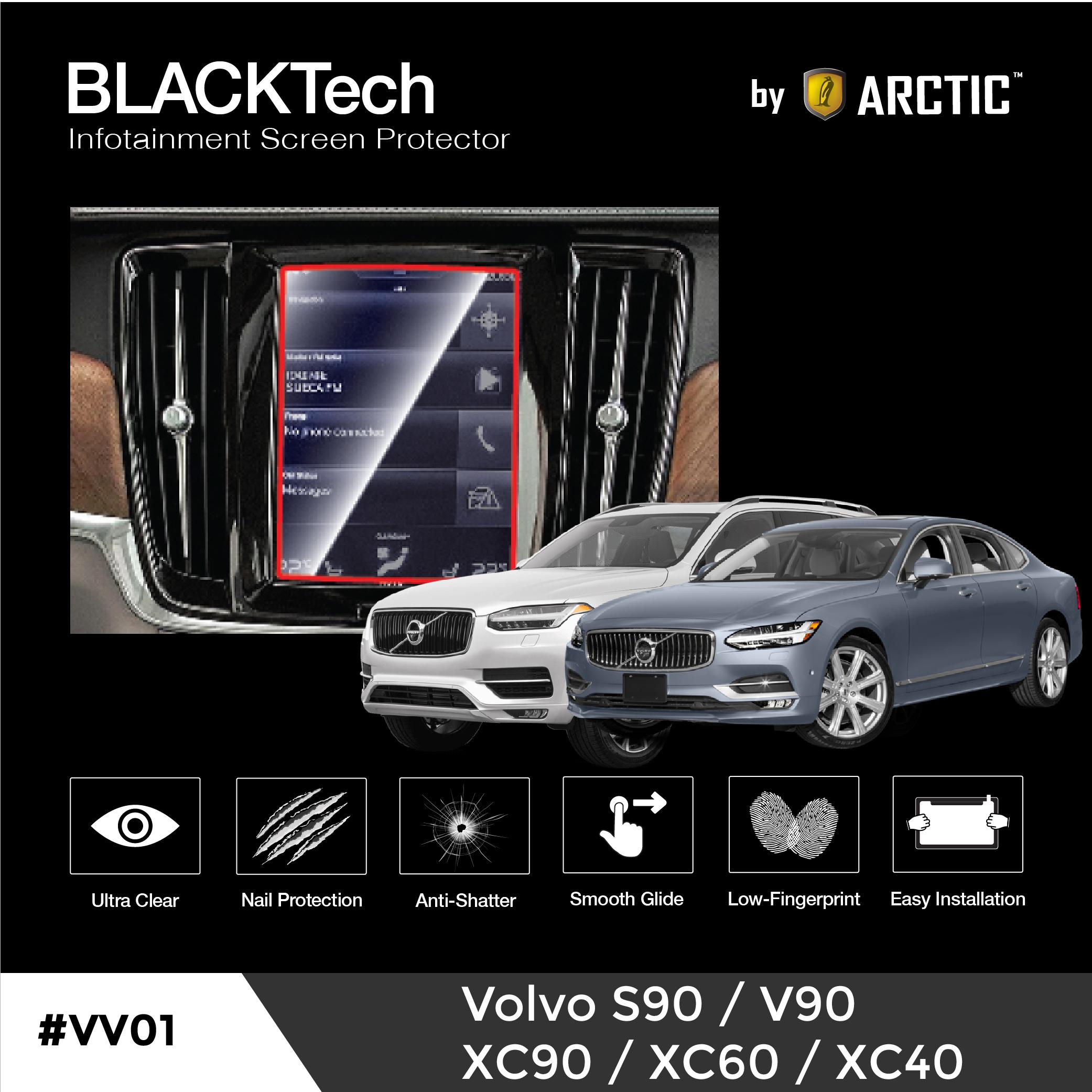 ฟิล์มกันรอยหน้าจอรถยนต์ Volvo S90 / XC90 / V60 จอขนาด 8.7 นิ้ว - BLACKTech by ARCTIC