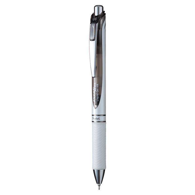 Electro48 เพนเทล ปากกาหมึกเจล รุ่น Energel BLN75AW-A ขนาด 0.5 มม. ด้ามสีมุก หมึกเจลสีดำ