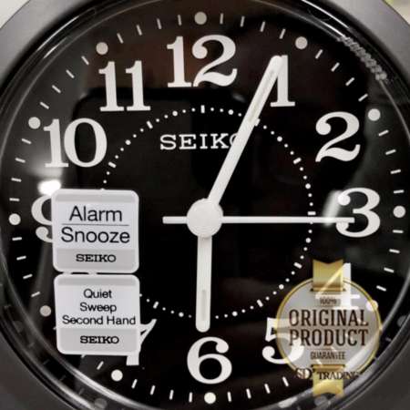 SEIKO นาฬิกาปลุก Alarm Clock (Snooze) QHE179K - สีดำ