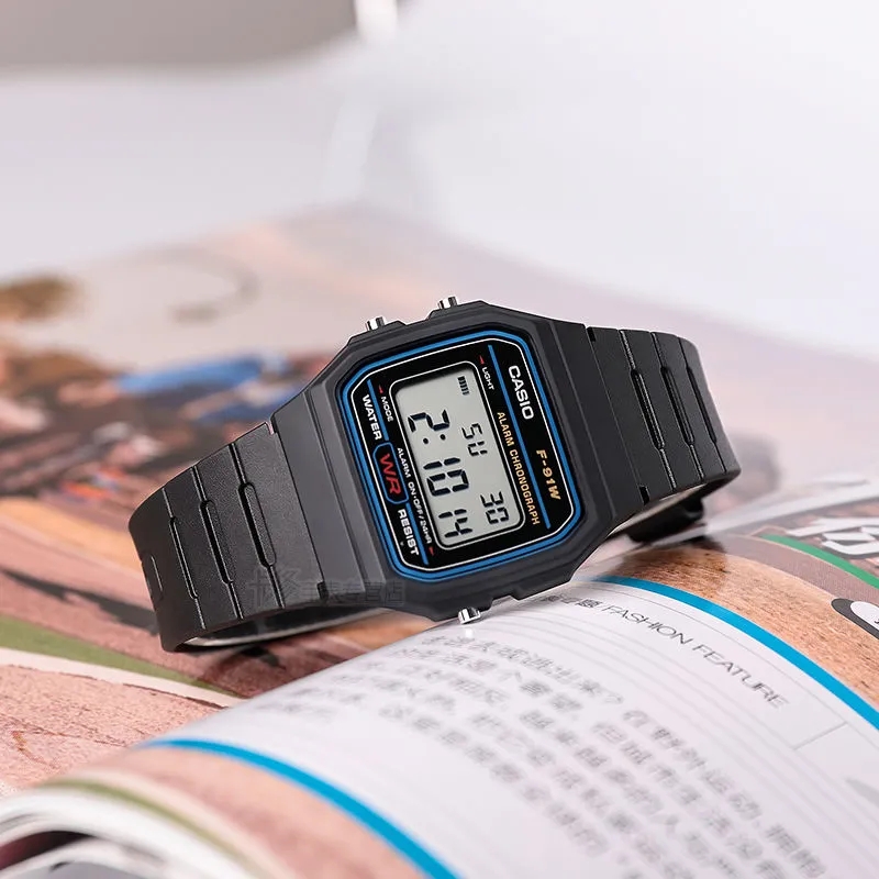 casio นาฬิกาข้อมือ สายยาง รุ่น F-91W นาฬิกา casio นาฬิกากันน้ำ นาฬิกา ...