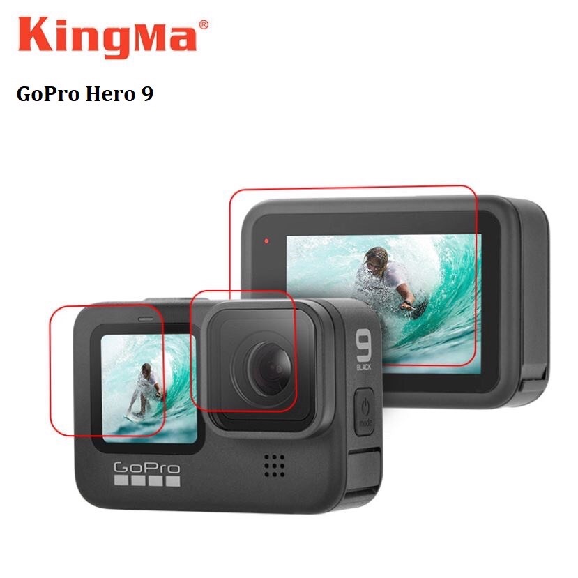 ฟิล์มกระจกกันรอย GoPro 9 KingMa GoPro Hero 9 Protective Glass ป้องกันรอย เลนส์ + จอ LCD หน้า และหลัง