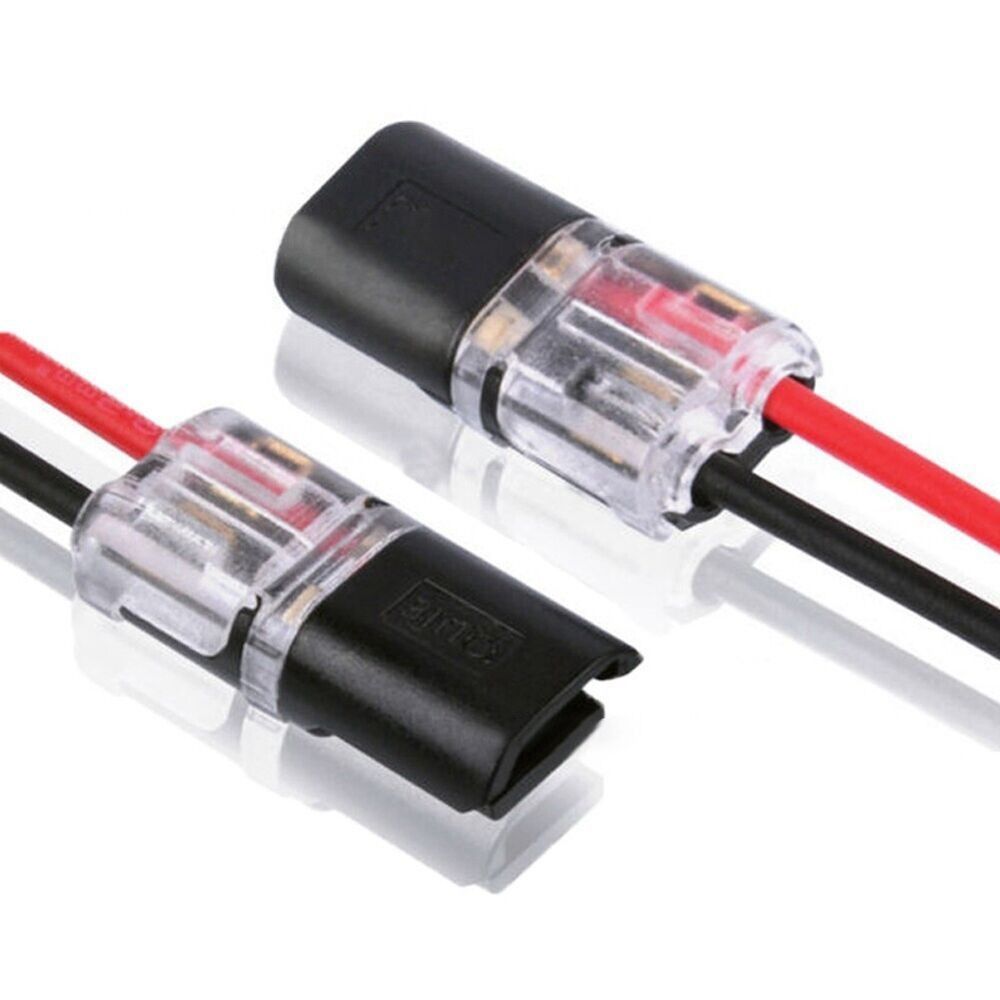X CRAFT HOME 10pcs 2-Pin Pluggable Double line docking Led Light Wire Connector Cable Crimp Terminals Spring Scotch Lock Terminal Blocks Connectors
