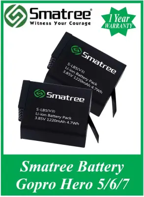 Smatree Batterry(2PCS) for GoPro Hero 7/6/5