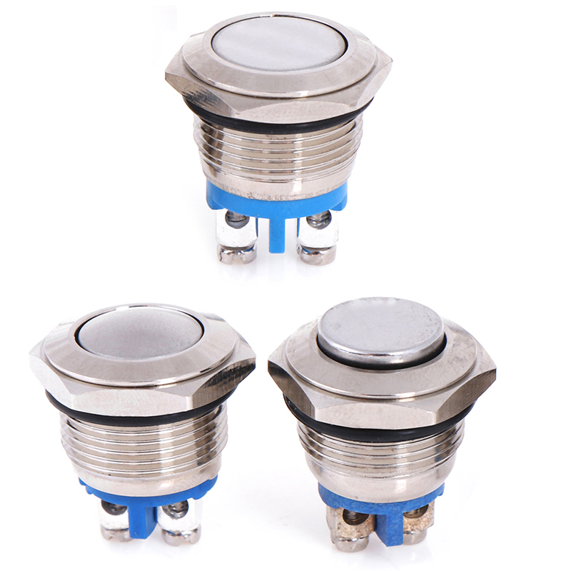 [Fortitudes] 16mm Metal Push Button Switch NO Momentary Reset Self-reset Push Button Switch