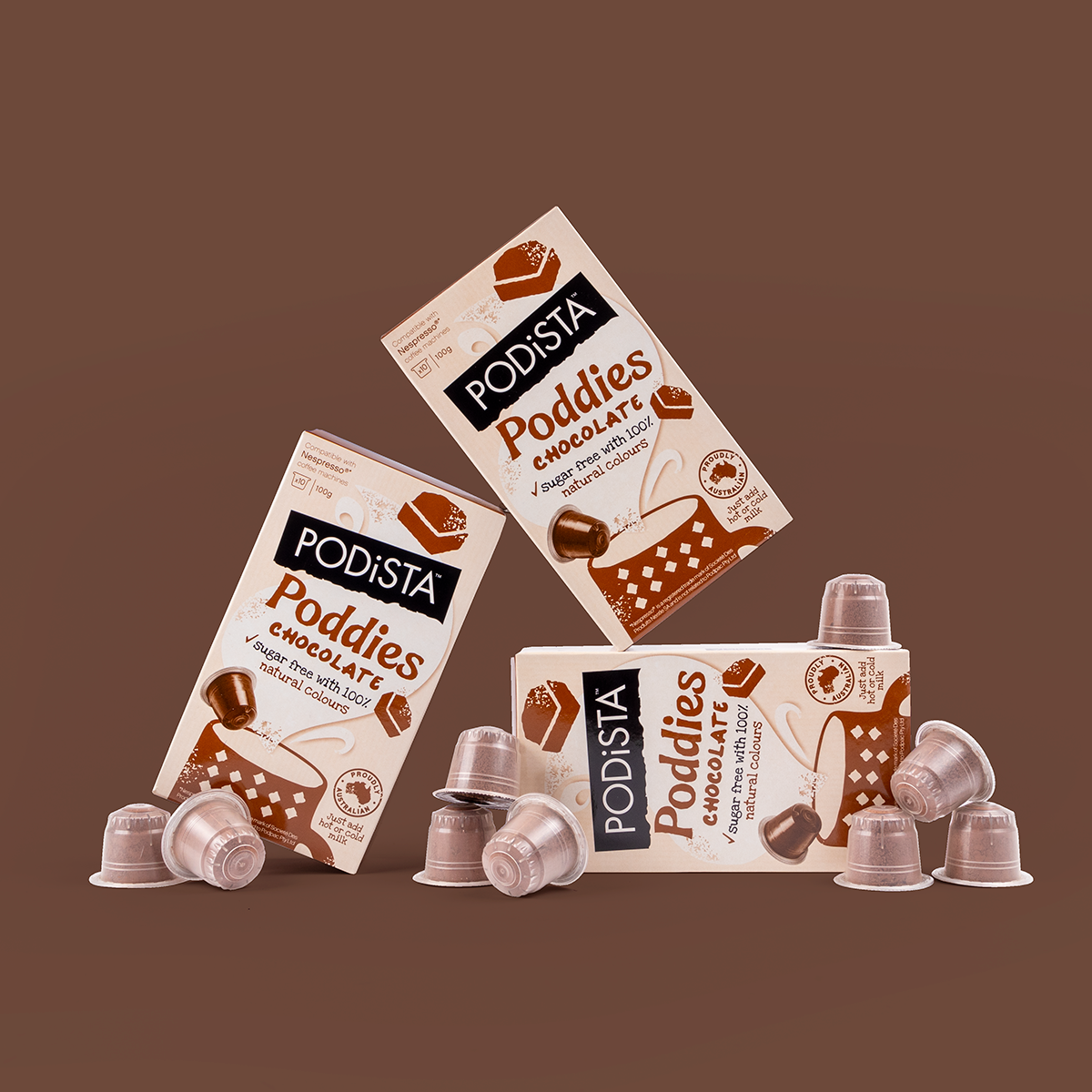 พร้อมส่ง🌟 PODiSTA แคปซูล ช็อกโกแลต สำหรับเด็ก Sugar Free เนสเพสโซ่ Nespresso Chocolate Capsule