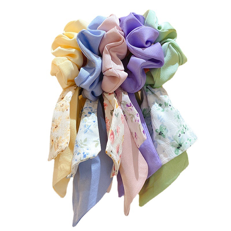 Princess Rope Flowers Ladies fashionable high elasticity hair rope Korean girls cute floral ...