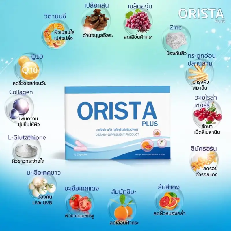 ภาพสินค้าโปร 3แถม2 ฟรี ทรีทเมนท์ : Orista Plus (ออริสต้า พลัส) วิตามินรักษาฝ้ากระ ยับยั้งการเกิดฝ้าใหม่ และช่วยลดริ้วรอย ปรับผิวขาวใส / ออริสต้า จากร้าน NAPAT COSME บน Lazada ภาพที่ 4