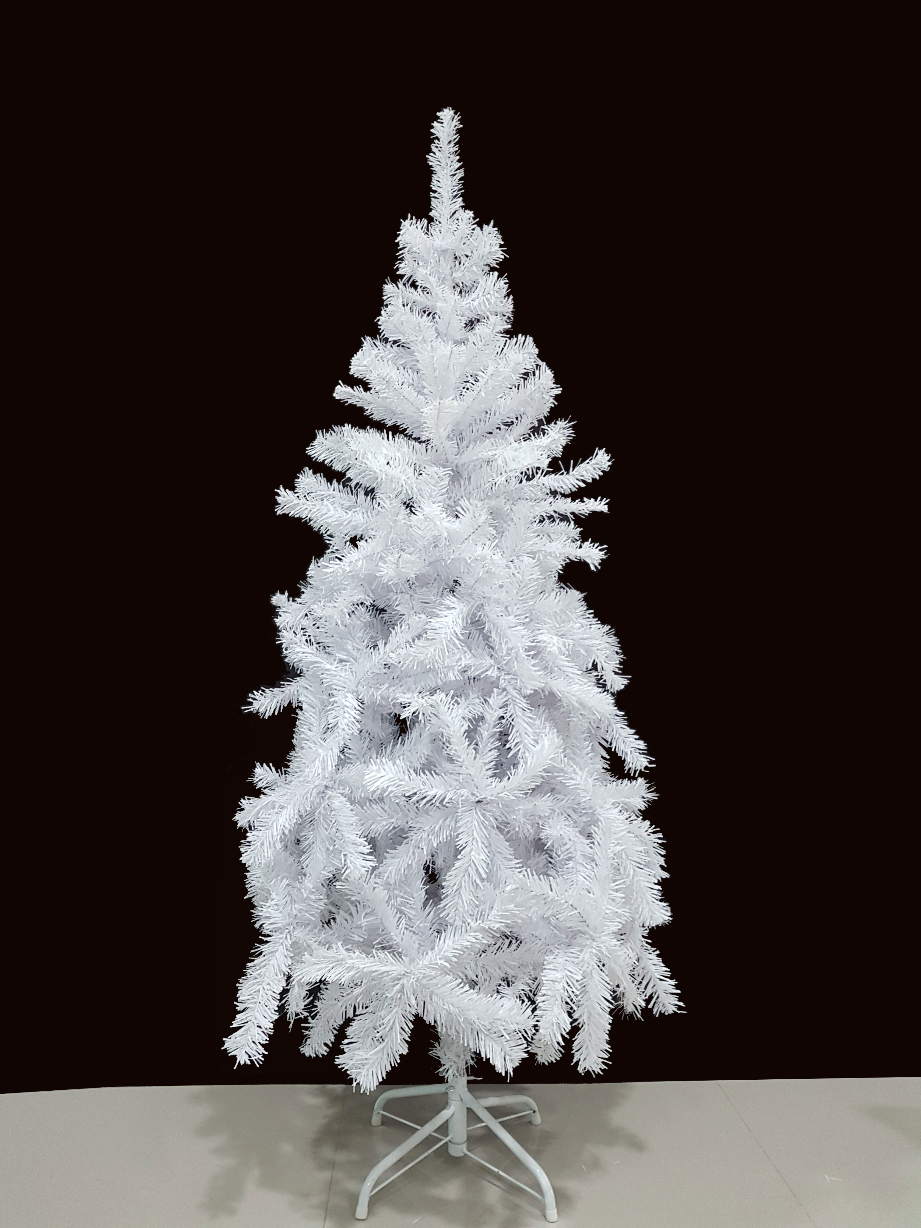 X-Mas ต้นคริสมาสต์ปลอมสีขาวฐานเหล็ก ต้นคริสต์มาสขนาดเล็ก ต้นคริสมาสปลอมชนิดพุ่มหนา ขนาด1.5เมตร/5ฟุต   5'/ 1.5M Medium-sized WHITE Christmas Tree