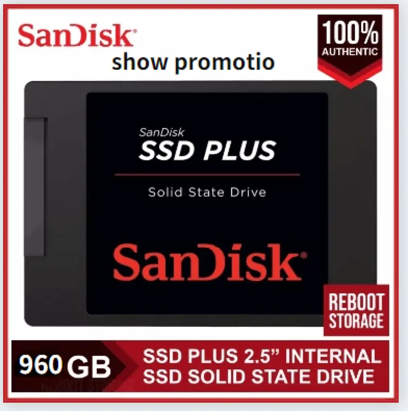 ภาพสินค้าSanDisk SSD PLUS 3D NAND 2.5" SATA Solid State Drive Max. 560MB/s ((120G/240G/480G/960G) เหมาะสำหรับโน๊ตบุ๊คและเดสก์ท็อป1-3 วัน รับประกัน 3 ปี จากร้าน Kasena บน Lazada ภาพที่ 1