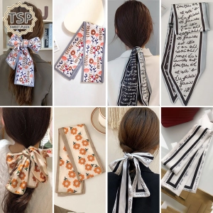 สินค้า SP new Korean headdress hair accessories retro silk scarf streamer women ribbon hair rope