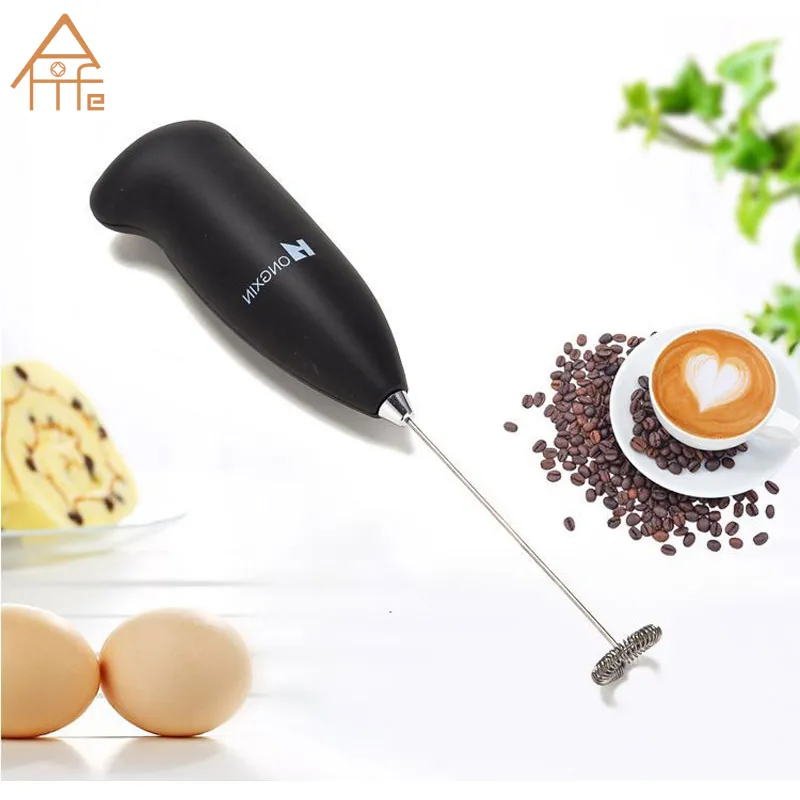 AL ตีฟองนมไฟฟ้า เครื่องผสมไฟฟ้า แฟชั่นที่ตีฟองนมเครื่องดื่มร้อนนมกาแฟฟอง ที่ตีฟองนมไร้สาย ที่ตีไข่ไร้สาย เครื่องทำฟองนม เครื่องตีฟองนมไฟฟ้า Electric egg beater Coffee bubbler Mini Stainless Steel