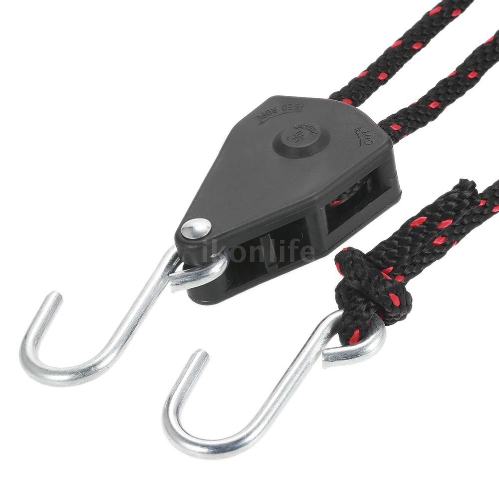 Kayak Canoe Boat Pulley Rope Lock Bow Stern Tie Down Strap Adjustable