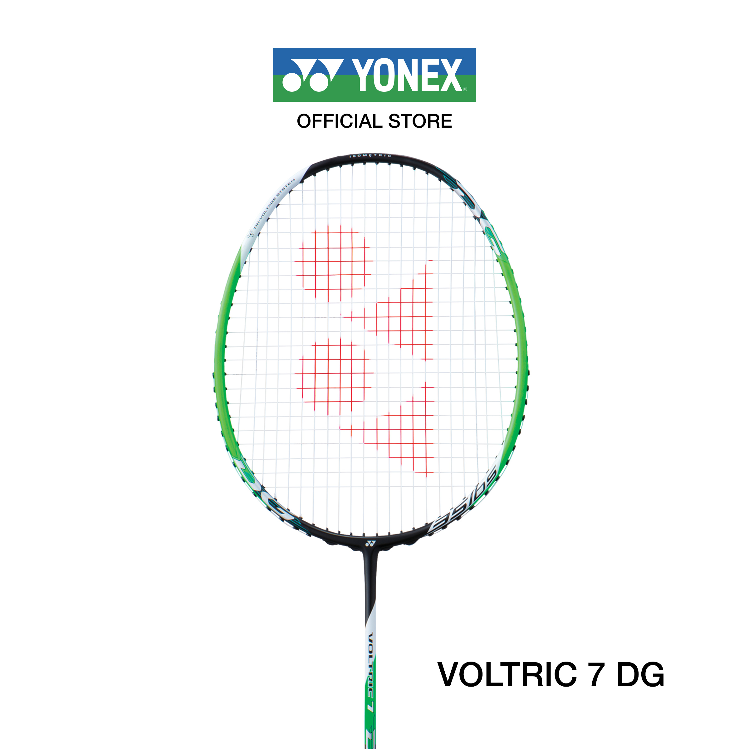 YONEX ไม้แบดมินตันรุ่น VOLTRIC 7 DG น้ำหนัก 88g (3U) ขนาดด้ามไม้ G5 ไม้หัวหนักและก้านกลาง ไม้สามารถขึ้นได้สูงสุด 35 Ibs  แถมเอ็น BG65