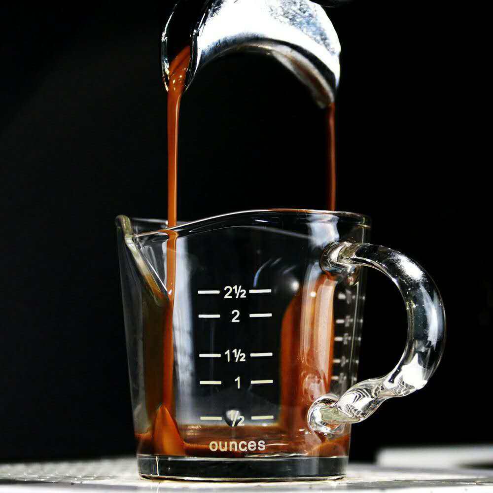 TATA แก้วชงกาแฟ แก้วเทได้สองด้าน แก้วตวงกาแฟ แก้วตวงนม แก้วตวงไซรัป แก้วนมเล็ก แก้วเทนม กาแฟ ขนาดเล็ก0384