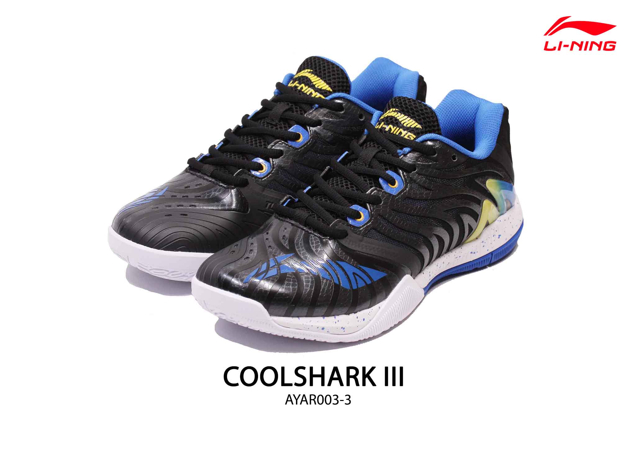 รองเท้าแบดมินตัน LI-NING BADMINTON SHOE : รุ่น Cool Shark III (AYAR003-3) Black