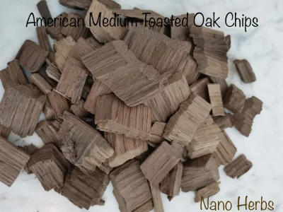 28g - 1kg: เกล็ดไม้โอ๊ค อเมริกันแบบคั่วกลาง: American Medium Toasted Oak Chips For BBQ or Home Brewing Wine Making to Provide the Flavour of Oak Barrel