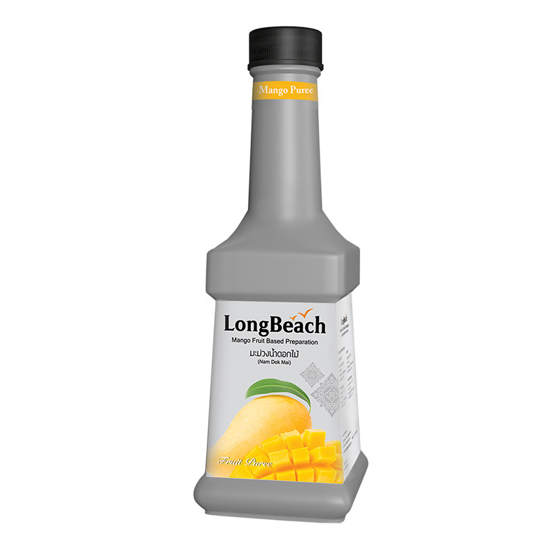 ลองบีชเพียวเร่มะม่วงน้ำดอกไม้ ขนาด 900 มล. LongBeach Mango Puree 900 ml.