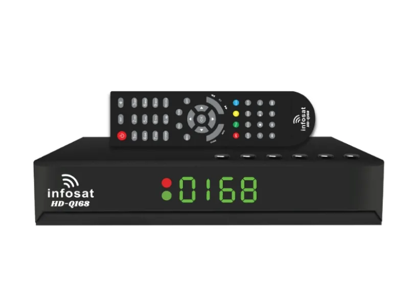 ภาพสินค้าINFOSAT HD-Q168 กล่องทีวีดาวเทียมไฮบริด (ใช้งานได้ทั้งระบบ C & KU & WiFi) จากร้าน STORETEX บน Lazada ภาพที่ 1