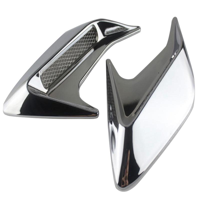 Universal Black Carbon Fiber Look Shark Gills Car Body Side Fender Vent Air Outlet Decoration Stickers Cover Flank Modified Acce I3114321320