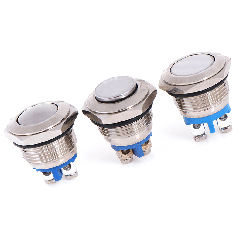 [Fortitudes] 16mm Metal Push Button Switch NO Momentary Reset Self-reset Push Button Switch