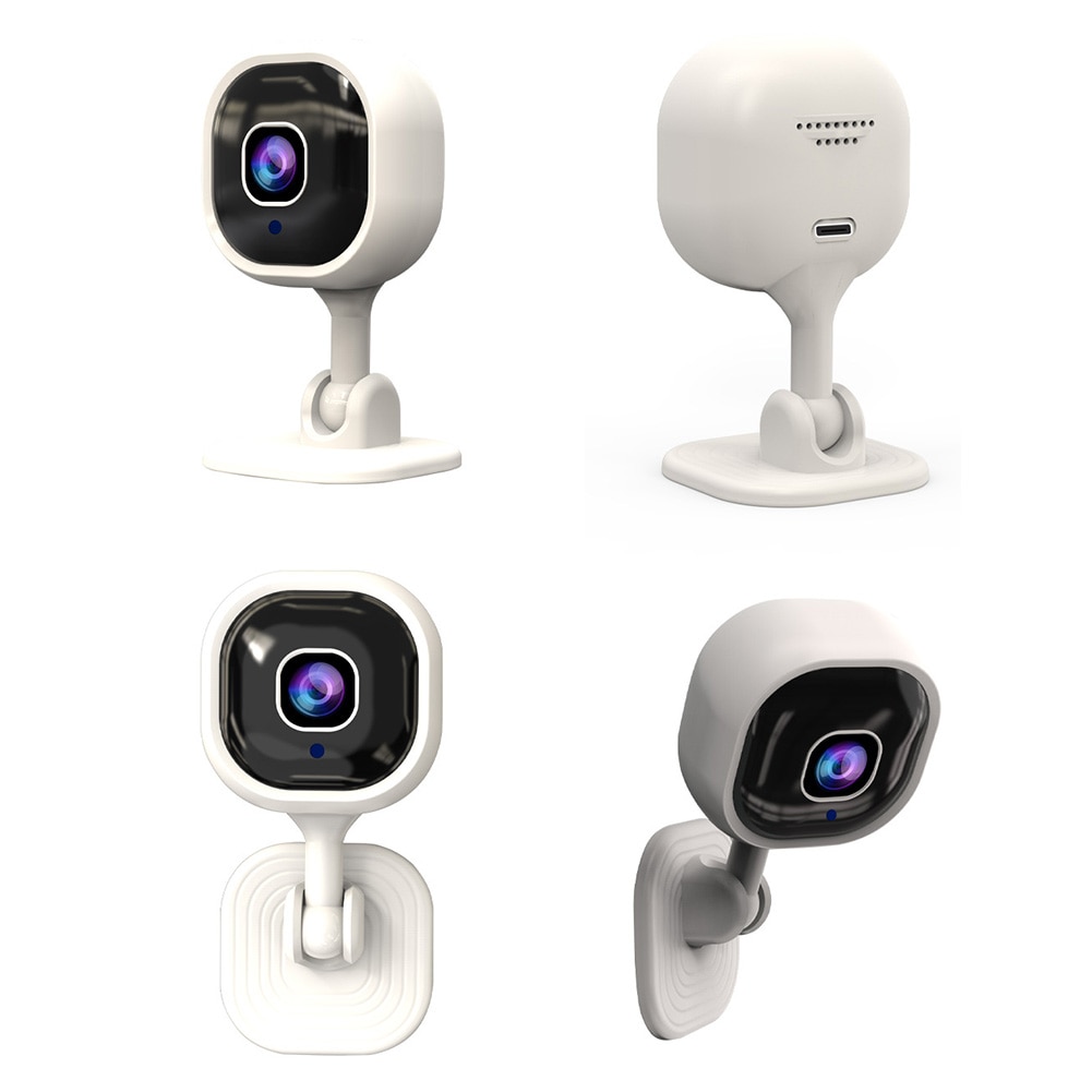 ZZOOI 1080P Office Rotate Base Video Playback Type C Night Vision 2 Way Audio Alert Security Camera With Motion Detection Indoor Home