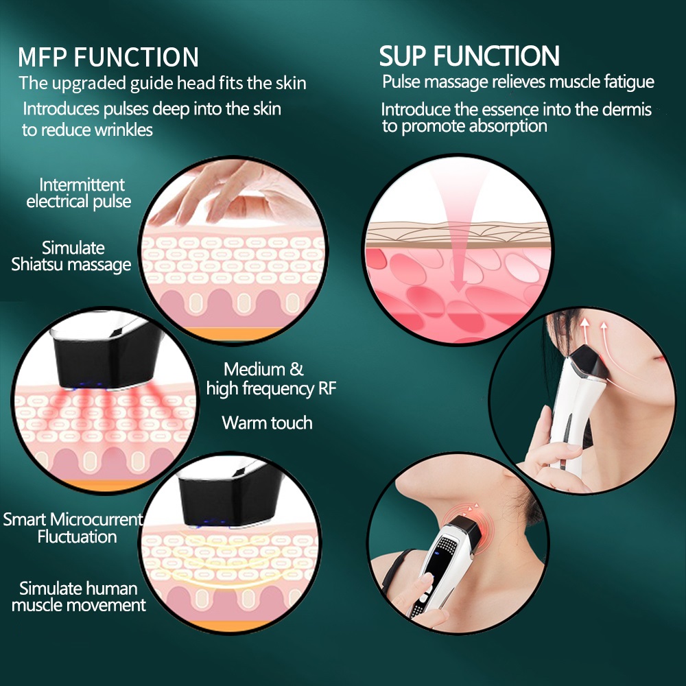 5 ใน 1 อุปกรณ์ความงาม Pulse EMS MFP LED Vibration Massager กระชับ ...