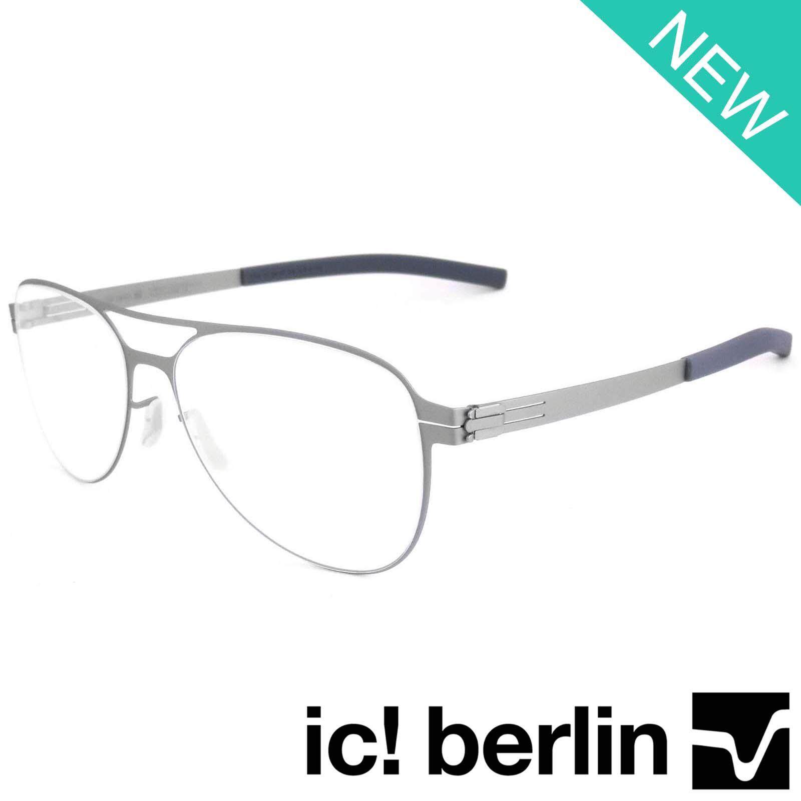 Ic Berlin แว่นตารุ่น 014 C-3 สีเงิน กรอบเต็ม Pilot ทรงนักบิน ขาข้อต่อ ไม่ใช้น็อต วัสดุ สแตนเลส สตีล (สำหรับตัดเลนส์) Full frame Eyeglass leg joints Stainless Steel material Eyewear Top Glasses ทางร้านเรามีบริการรับตัดเลนส์